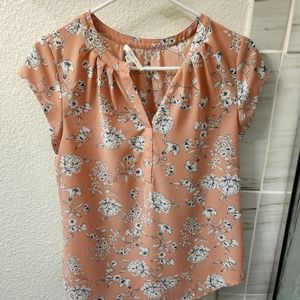 Pink Floral Blouse